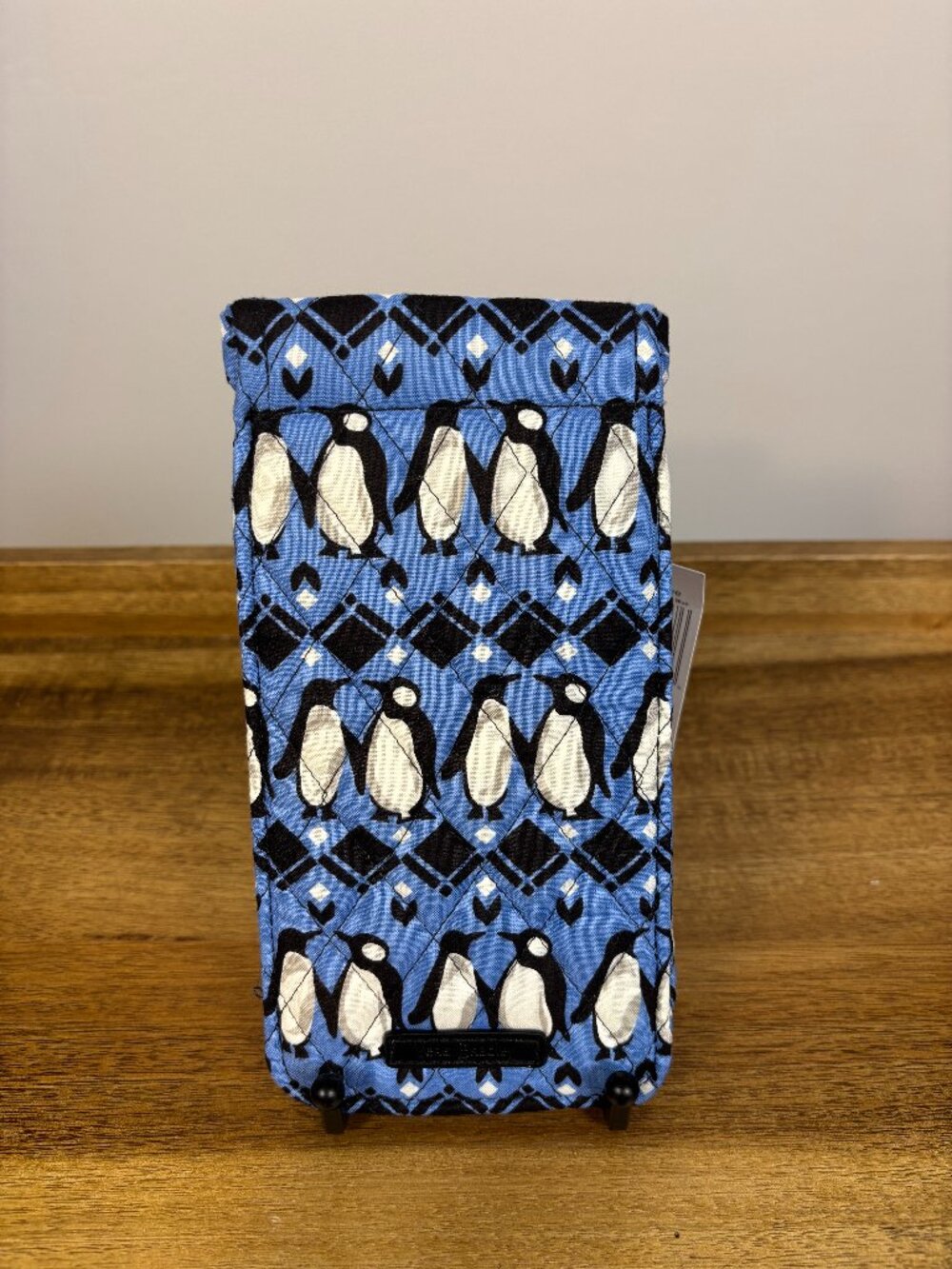 Vera Bradley Penguins Intarsia Blue Quilted Sunglass Sleeve Case New